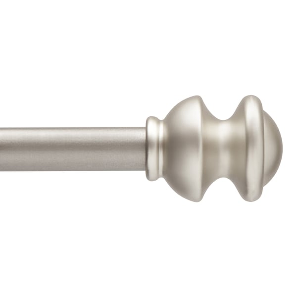 Kenney Mfg Kenney Kendall 5/8" Standard Decorative Window Curtain Rod, 48-86", Brushed Nickel KN71717V1 - main